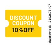 yellow discount coupon.... | Shutterstock .eps vector #2162675407