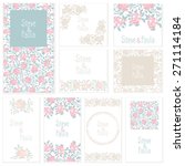 set of wedding invitation cards ... | Shutterstock .eps vector #271114184