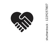 hand palm care love symbol... | Shutterstock .eps vector #1229257807