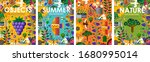 summer time  set posters of... | Shutterstock .eps vector #1680995014