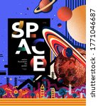 space astronomy banner template.... | Shutterstock .eps vector #1771046687