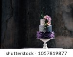 Closeup Of White Wedding Cake...