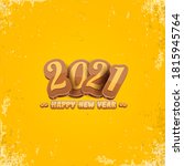 cartoon 2021 happy new year... | Shutterstock .eps vector #1815945764