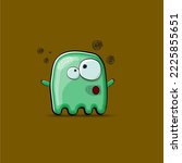 Funny Cute Smiling Green Ghost...