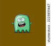 Funny Cute Smiling Green Ghost...