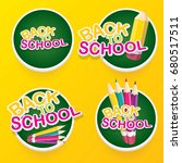 back to school vector label... | Shutterstock .eps vector #680517511