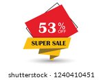 53  off discount promotion sale ... | Shutterstock .eps vector #1240410451