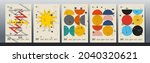 abstract paintings. set of... | Shutterstock .eps vector #2040320621