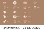 meat products. a set of simple... | Shutterstock .eps vector #2113700327