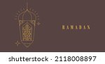 ramadan kareem. lamp. islamic... | Shutterstock .eps vector #2118008897