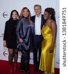 Small photo of Manhattan, New York/USA - April 26, 2019: Tribeca Film Festival, Queen Latifah, Haley Anderson, Marc Pritchard and Brittany Fennel at the Red Carpet for premiere of Queen Collective shorts