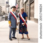 Small photo of New York City, USA - October 3, 2021: 84TH Annual Pulaski Day Parade on 5TH Avenue, Manhattan, New York