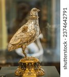 Small photo of London, England - October 5, 2023: Victoria and Albert Museum; Rosalinde and Arthur Gilbert Collection comprises gold and silver, enamel miniatures, gold boxes and mosaics.