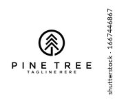 pine tree logo design template... | Shutterstock .eps vector #1667446867