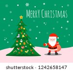merry christmas and happy new... | Shutterstock .eps vector #1242658147