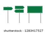 set of road signs. blank green... | Shutterstock .eps vector #1283417527