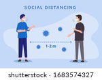 social distancing. space... | Shutterstock .eps vector #1683574327