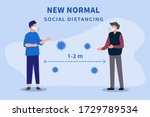 new normal after the epidemic... | Shutterstock .eps vector #1729789534