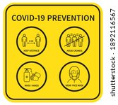 coronavirus covid 19 prevention ... | Shutterstock .eps vector #1892116567