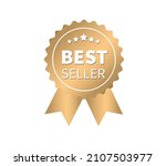 best seller golden label badge... | Shutterstock .eps vector #2107503977