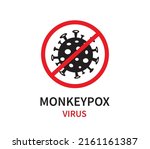 monkeypox virus sign. monkeypox ... | Shutterstock .eps vector #2161161387