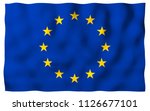 slightly waving flag of the... | Shutterstock . vector #1126677101