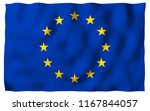 slightly waving flag of the... | Shutterstock . vector #1167844057