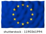slightly waving flag of the... | Shutterstock . vector #1190361994