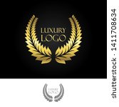 luxury gold heraldic crests... | Shutterstock .eps vector #1411708634