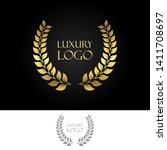 luxury gold heraldic crests... | Shutterstock .eps vector #1411708697