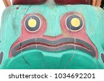 Frog Face In A Totem Pole In...