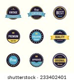   vector colorfull retro stamps ... | Shutterstock .eps vector #233402401