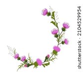 A Wreath Of Thistle Flowers Is...