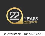 22 years anniversary... | Shutterstock .eps vector #1046361367