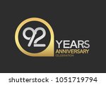 92 years anniversary... | Shutterstock .eps vector #1051719794