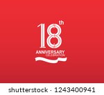 18 anniversary flat design... | Shutterstock .eps vector #1243400941
