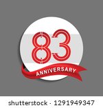 83 anniversary with white... | Shutterstock .eps vector #1291949347