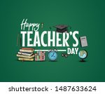 Happy Teachers Day Vector...