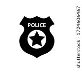 police badge icon symbol.... | Shutterstock .eps vector #1724606467