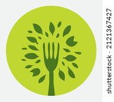 icon for vegetarian and vegan... | Shutterstock .eps vector #2121367427