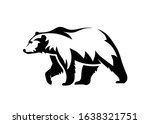 bear silhouette logo vector... | Shutterstock .eps vector #1638321751
