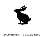 Rabbit Logo Isolated On White...