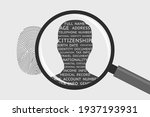 fingerprint and magnifying... | Shutterstock .eps vector #1937193931