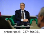 Small photo of Former Microsoft CEO, Bill Gates during the launch of a new funding partnership to eradicate polio signing ceremony in Brussels, Belgium on October 11, 2023.