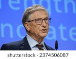 Small photo of Former Microsoft CEO, Bill Gates during the launch of a new funding partnership to eradicate polio signing ceremony in Brussels, Belgium on October 11, 2023.