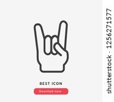 rock and roll vector icon. rock ... | Shutterstock .eps vector #1256271577