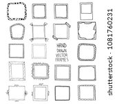 hand drawn frames set  vector | Shutterstock .eps vector #1081760231
