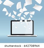 vector computer screen witth... | Shutterstock .eps vector #642708964