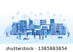 concept smart city for web page ... | Shutterstock .eps vector #1385883854