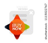 flat design triangle arrow... | Shutterstock .eps vector #1115022767